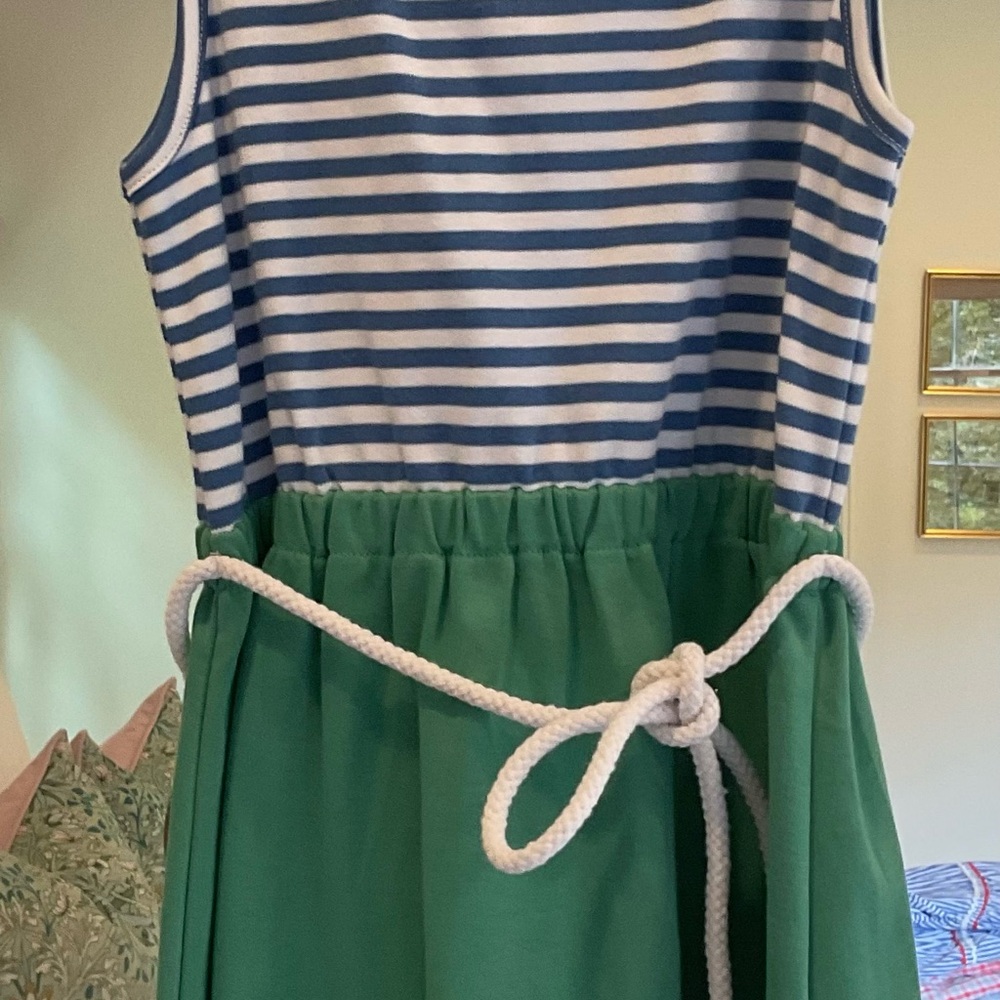 Bella Bliss Blue and White Sleeveless Sundress